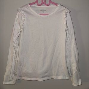 Cat & Jack, girls long sleeve white top size M 7/8